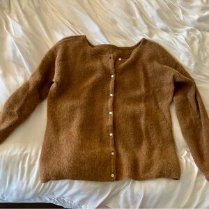 Sezane Gaspard Camel Cardigan Size Small